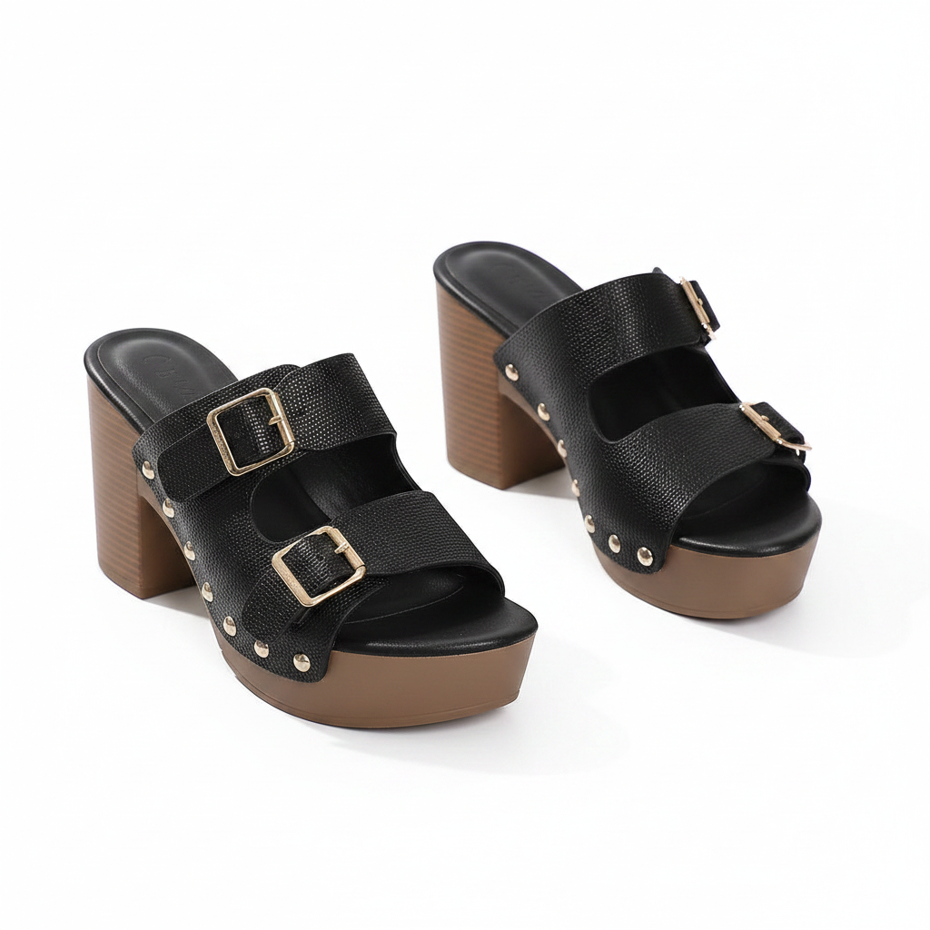 Footwear Block Heel Sandals Fashique Lux