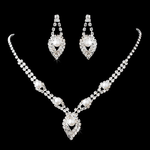 Sets Crystal Pearl Set Fashique Lux