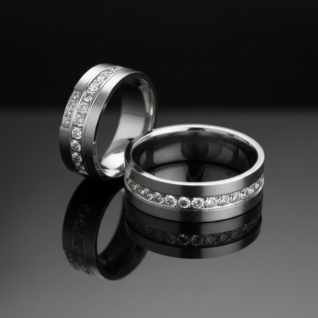 Rings Titanium Wedding Band Fashique Lux