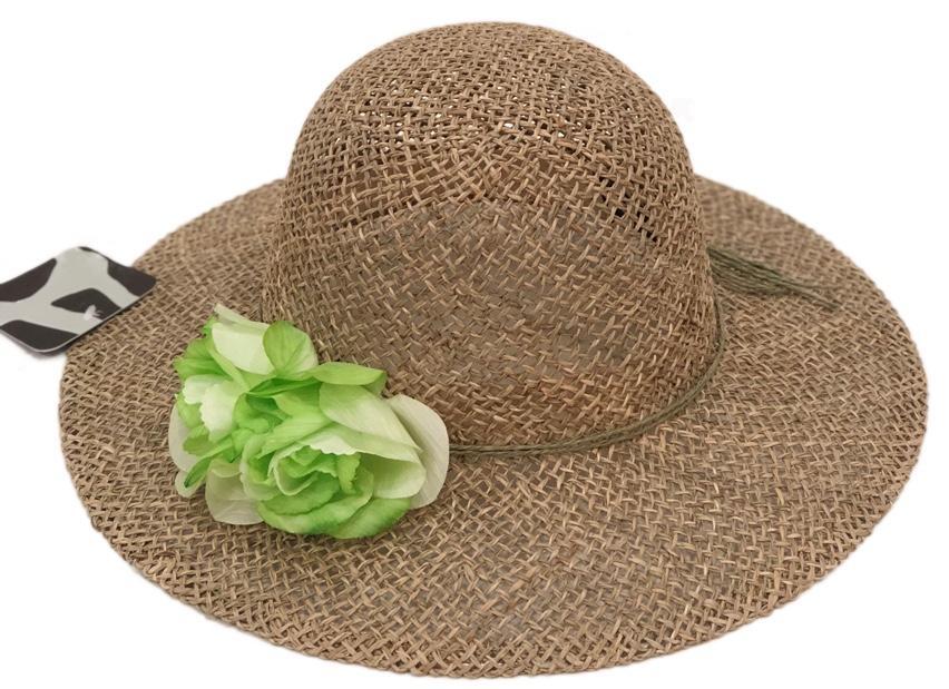 Hats Seagrass Flower Hat Fashique Lux