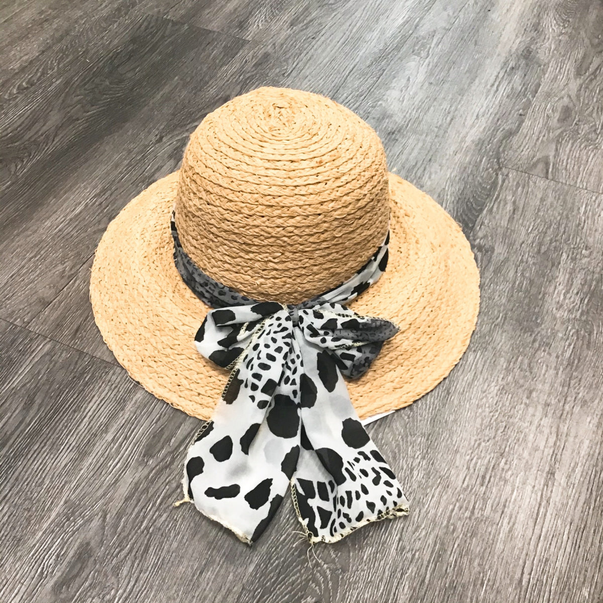 Hats Raffia Leopard Hat Fashique Lux