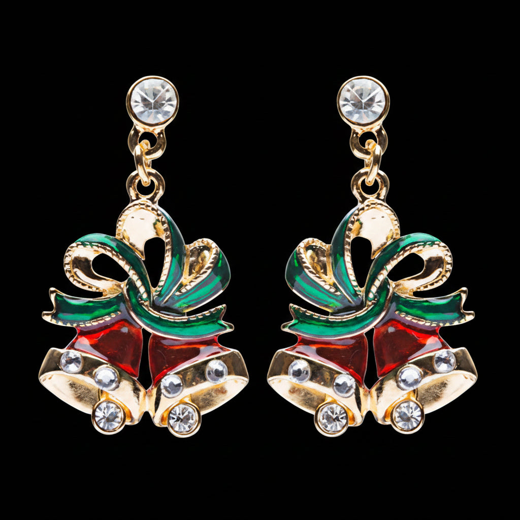 Christmas Bell Holiday Earrings Fashique Lux