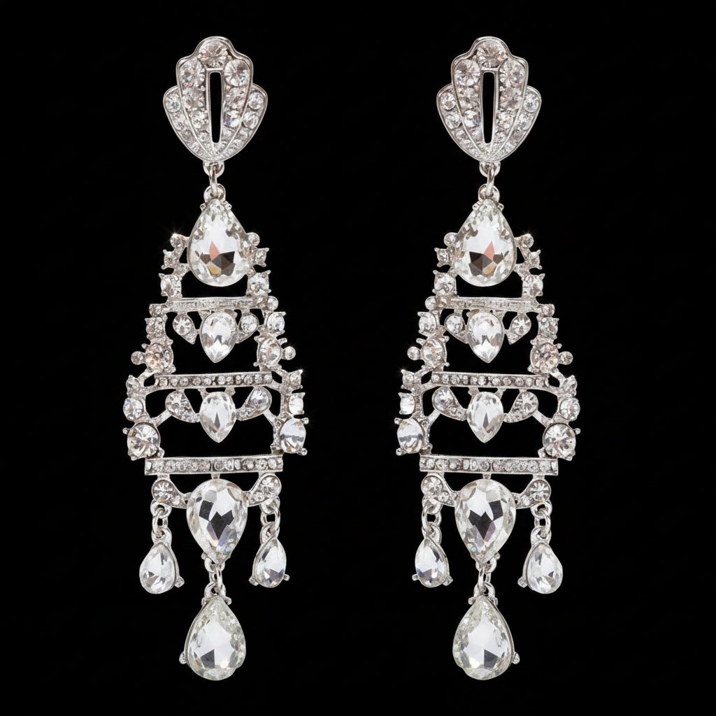 Earrings Crystal Drop Earrings Fashique Lux