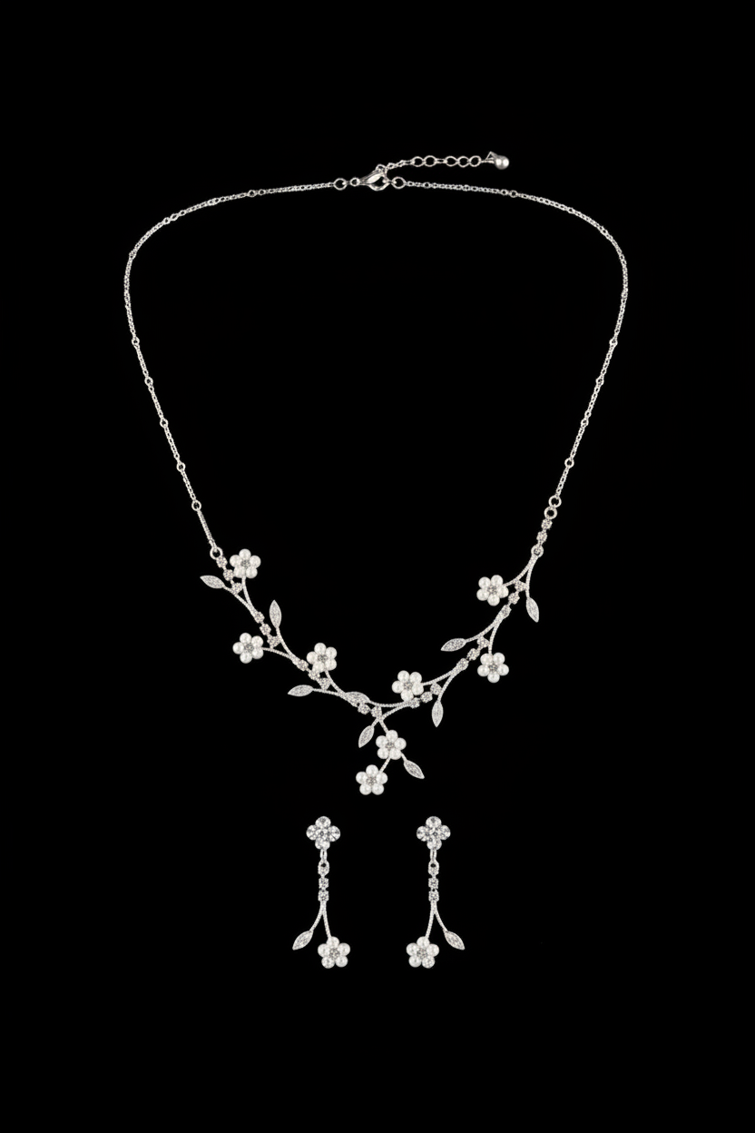 Sets Crystal Pearl Set Fashique Lux