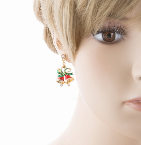 Christmas Bell Holiday Earrings Fashique Lux