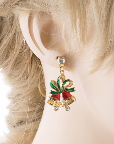 Christmas Bell Holiday Earrings Fashique Lux