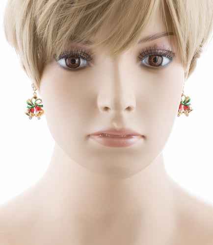 Christmas Bell Holiday Earrings Fashique Lux
