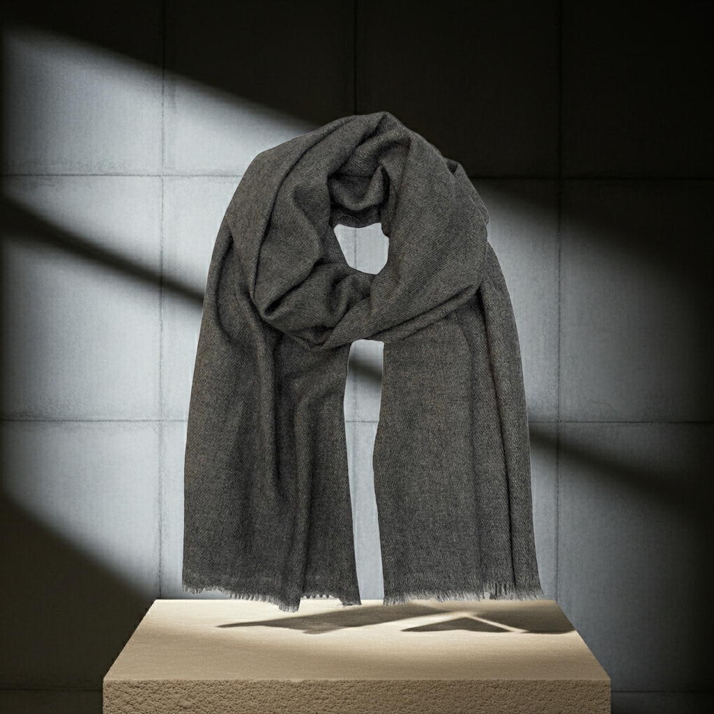 Scarves & Bandanas Charcoal Cashmere Scarf Fashique Lux
