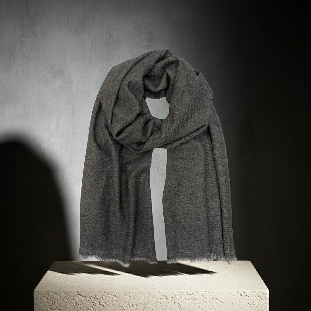 Scarves & Bandanas Charcoal Cashmere Scarf Fashique Lux