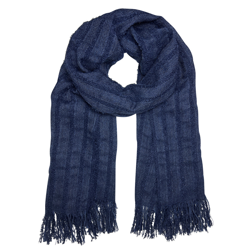 Scarves & Bandanas Navy Alpaca Scarf Fashique Lux