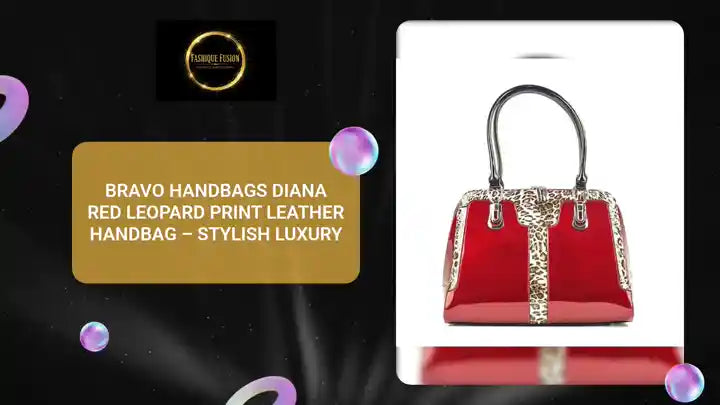 Bravo Handbags Diana Red Leopard Print Leather Handbag &ndash; Stylish Luxury by@Outfy