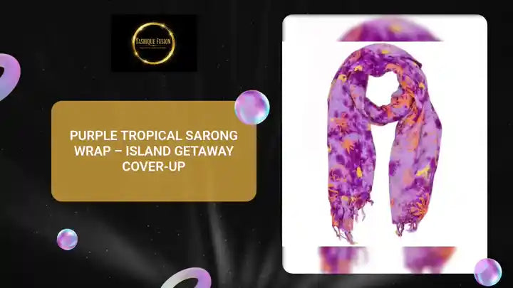 Purple Tropical Sarong Wrap &ndash; Island Getaway Cover-Up by@Outfy