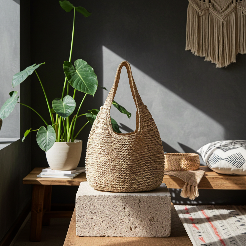 Handbags Summer Straw Tote Fashique Lux