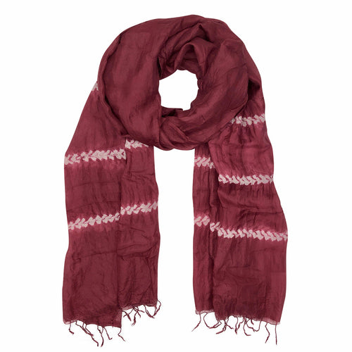 Scarves & Bandanas Wine Silk Tie Scarf Fashique Lux
