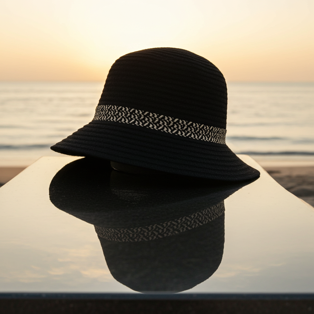 Hats Black Bucket Hat Fashique Lux