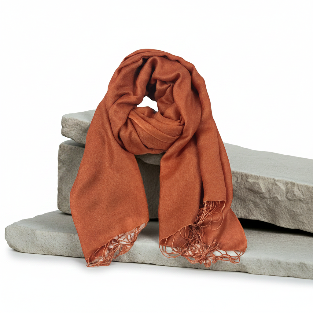 Scarves & Bandanas Peach Modal Scarf Fashique Lux