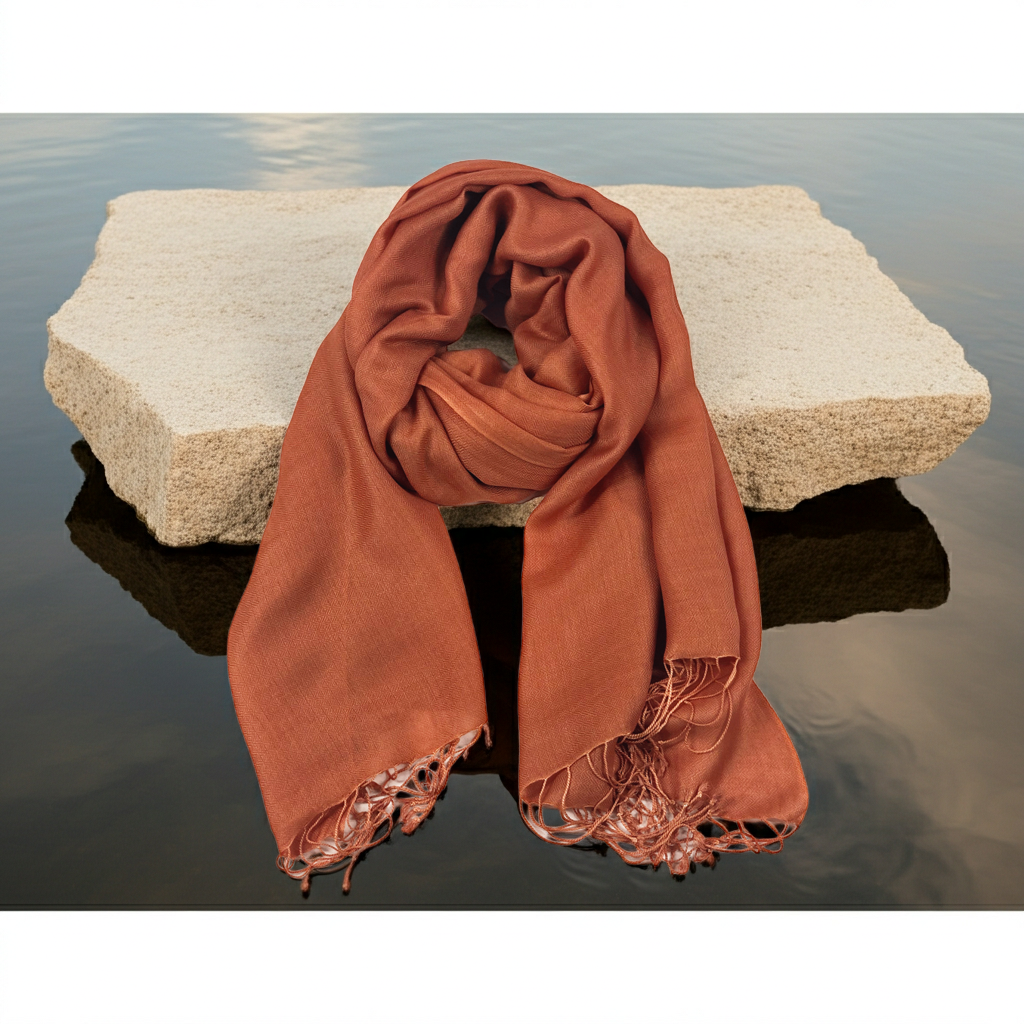 Scarves & Bandanas Peach Modal Scarf Fashique Lux