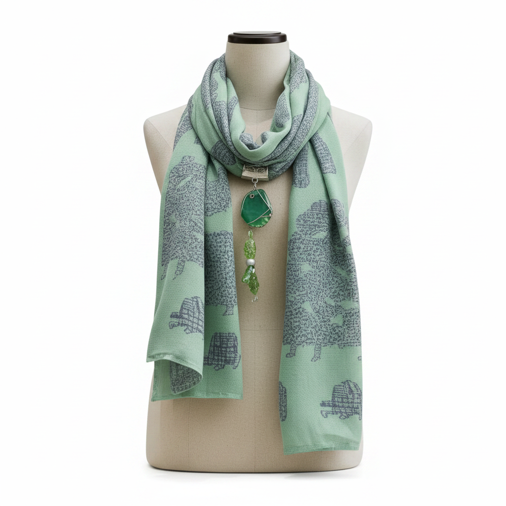 Scarves & Bandanas Elephant Print Scarf Fashique Lux