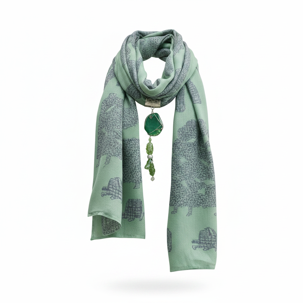 Scarves & Bandanas Elephant Print Scarf Fashique Lux
