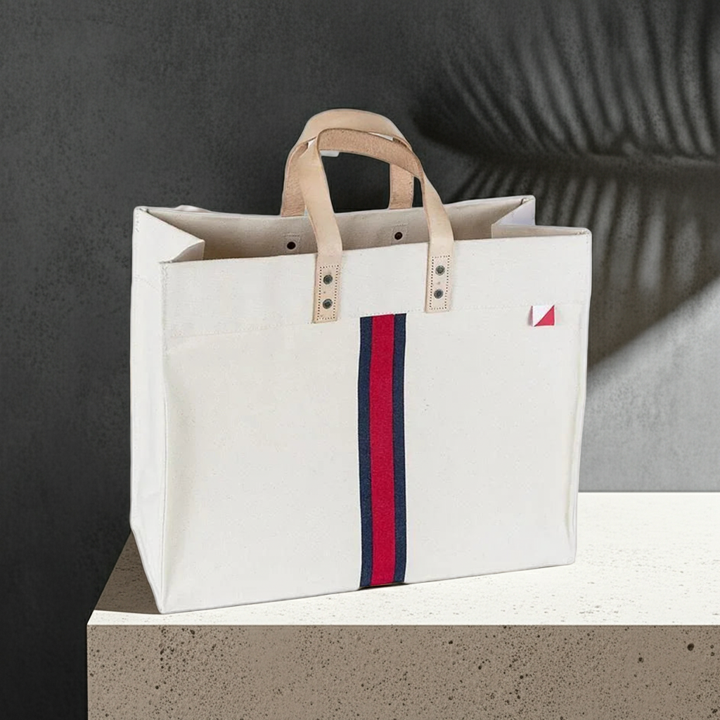 Handbags Striped Canvas Tote Fashique Lux