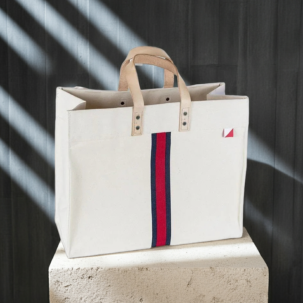 Handbags Striped Canvas Tote Fashique Lux
