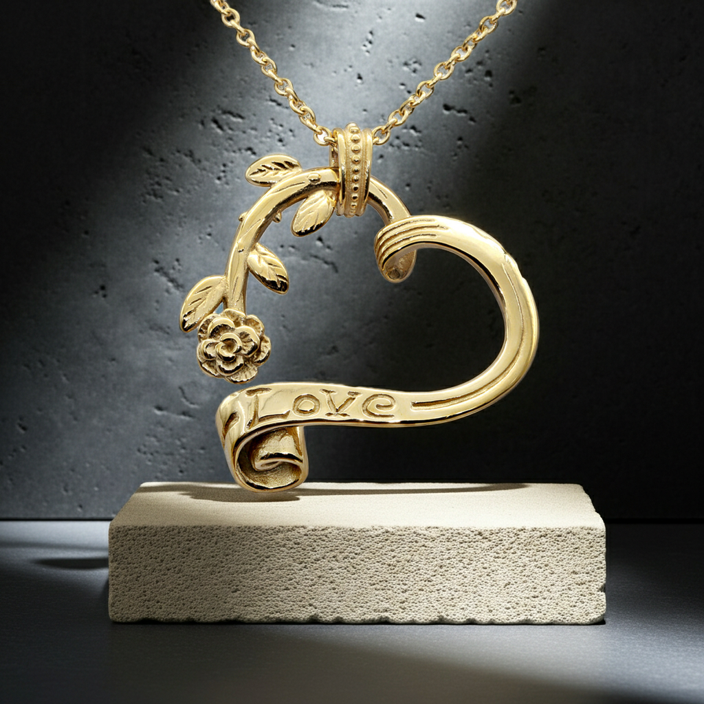 Necklace Gold Heart Necklace Fashique Lux