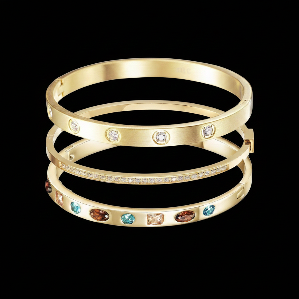 Bracelet sets CZ Bangle Set Fashique Lux