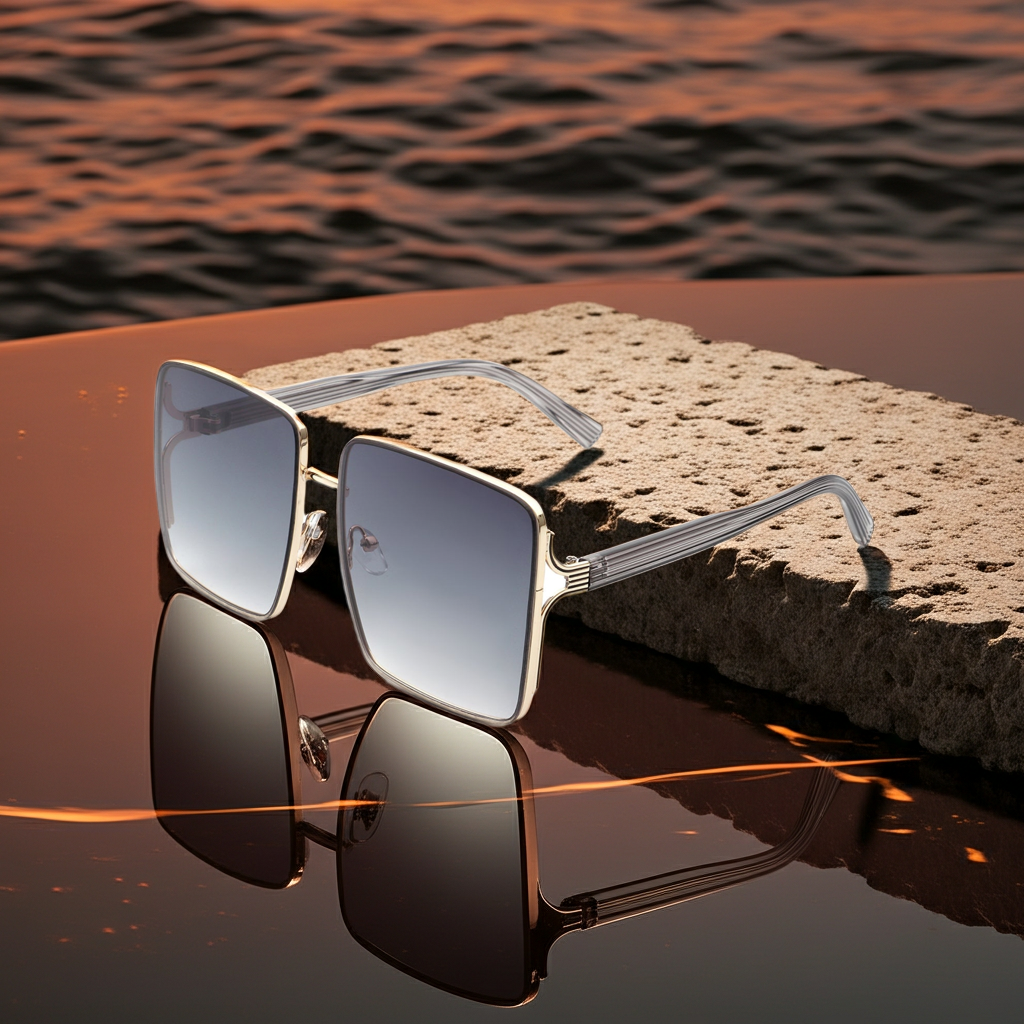 Sunglasses Tinted Square Sunglasses Fashique Lux