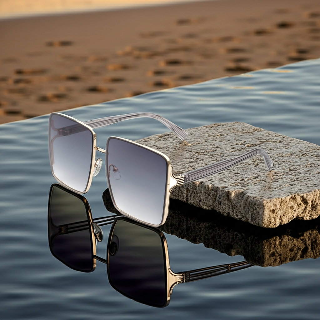 Sunglasses Tinted Square Sunglasses Fashique Lux