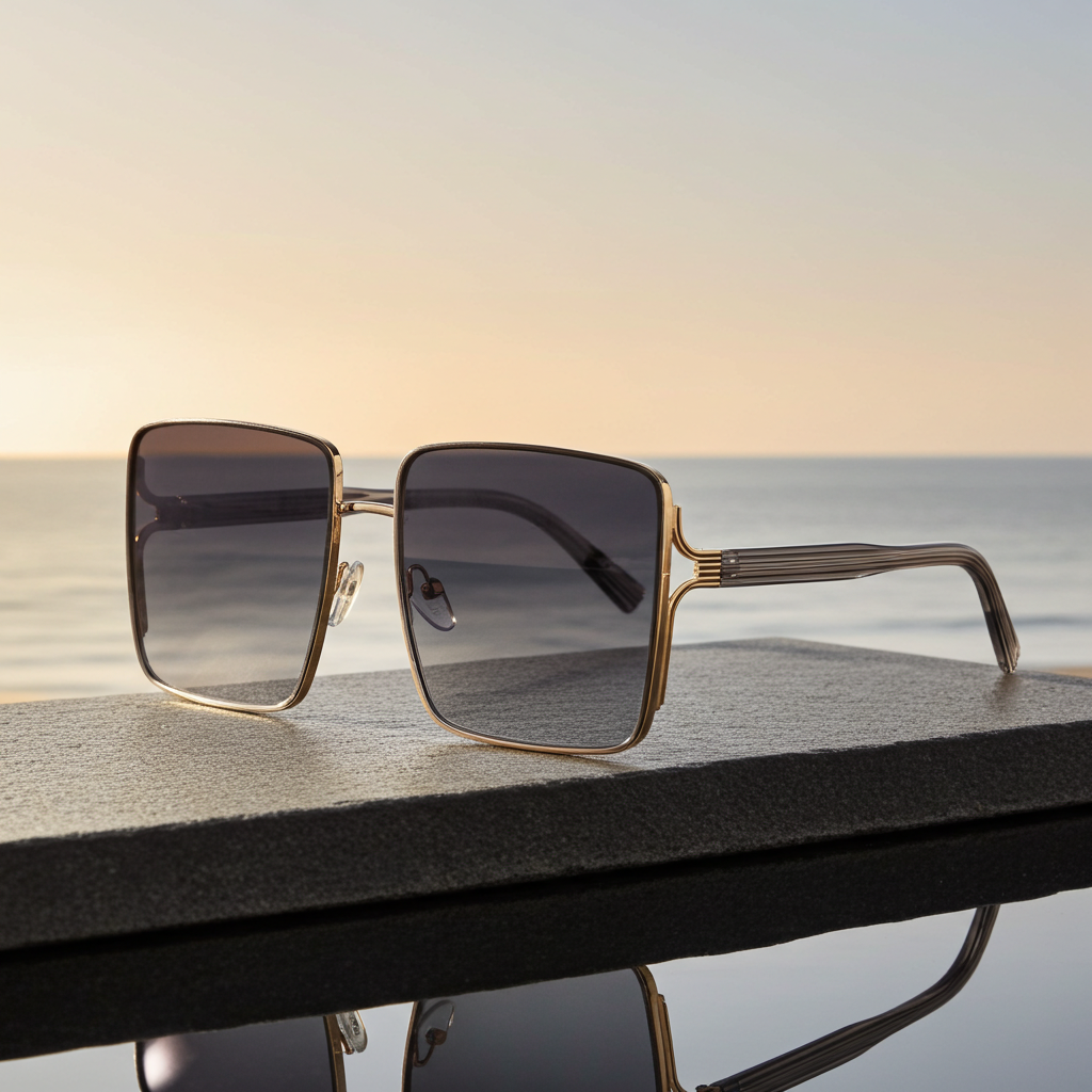 Sunglasses Tinted Square Sunglasses Fashique Lux